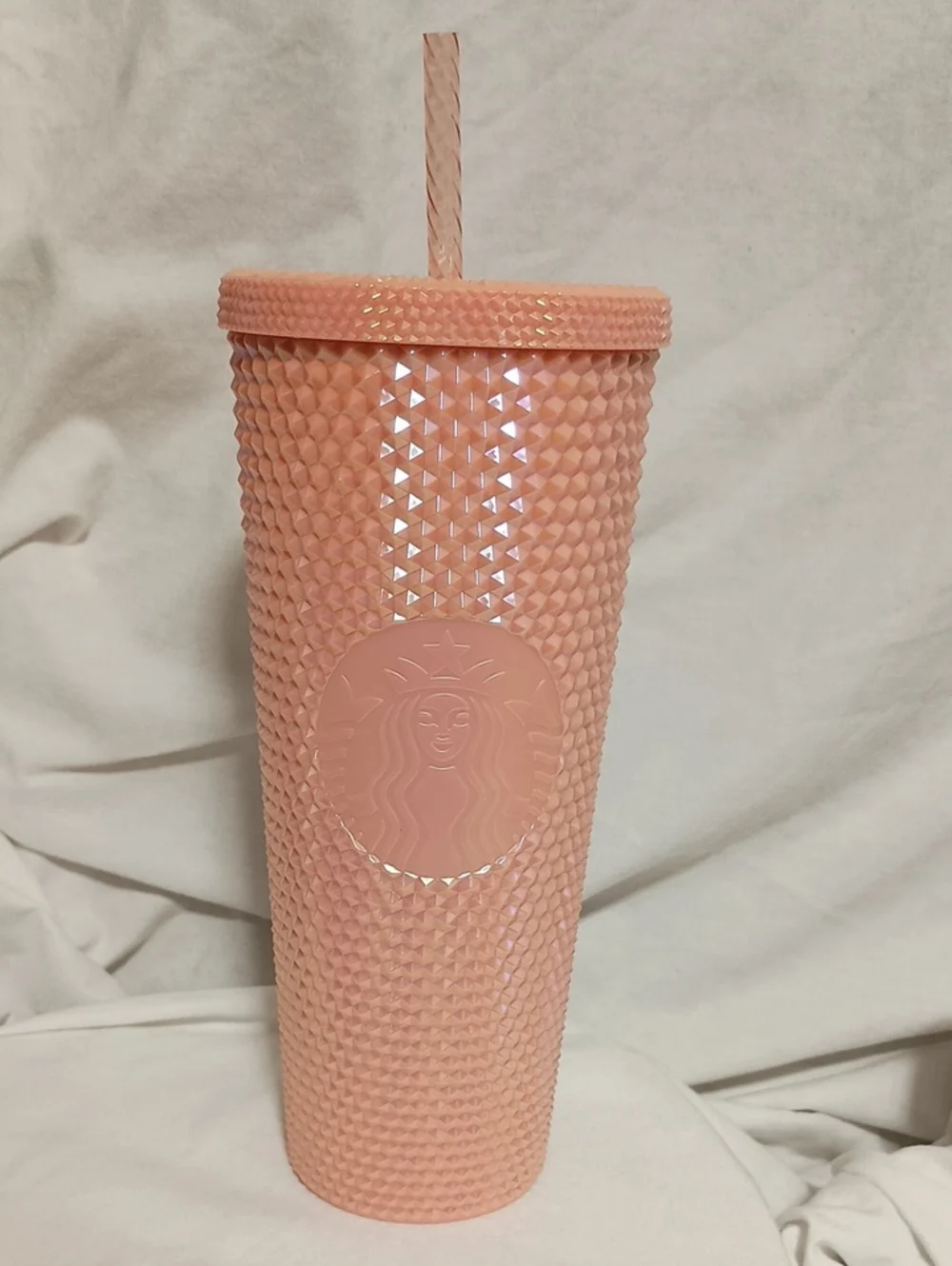 2021 Starbucks Peach Pink Tumbler with Straw